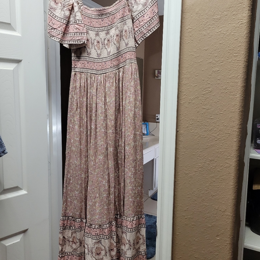 Bohme Pink Maxi Dress small